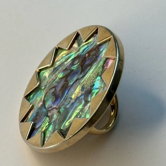 House of Harlow 1960 Boho Starburst Abalone Ring - Picture 4 of 12
